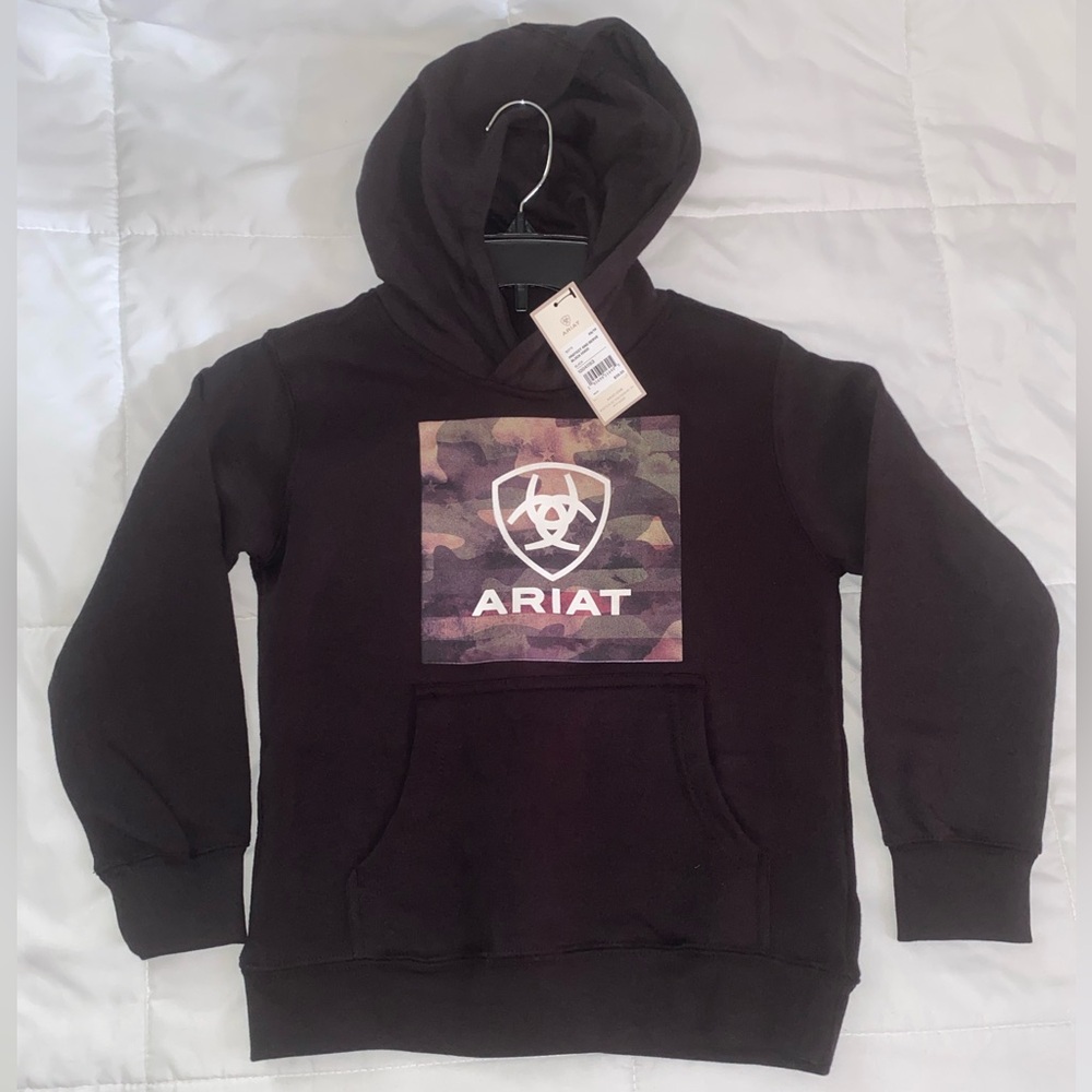Boys Ariat Black Pullover Hoodie/ Sweatshirt size XS/ 7